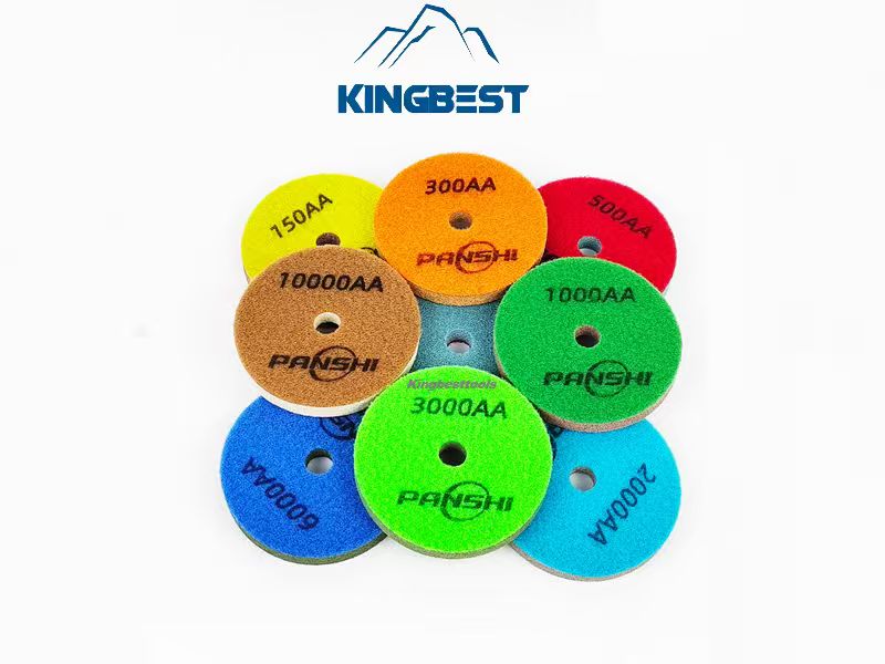 Sponge Fiber Wet Polishing Pads For 80mm/100mm/125mm/150mm/180mm/200mm