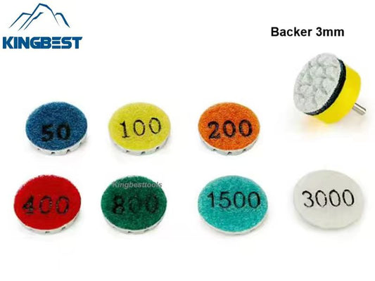 1 inches Mini Wet Polishing Pads for Jade Jadeite Marble Renovation~Backer Free