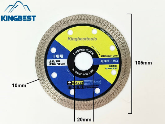 105mm Upgraded Porcelain Cutting Discs with Mesh Corrugated Teeth (5pcs a set) Free Shipping