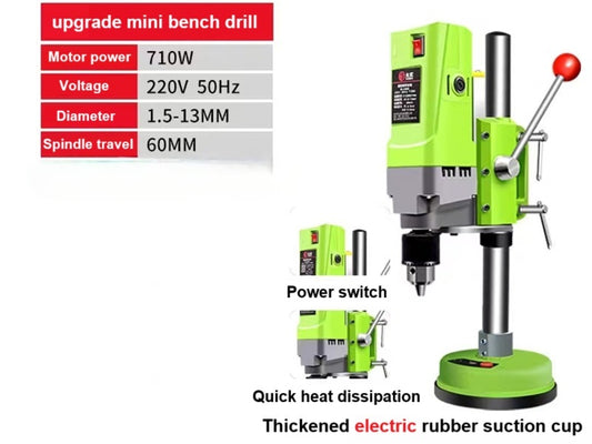 upgrade mini bench drill with battery suction cup free shipping