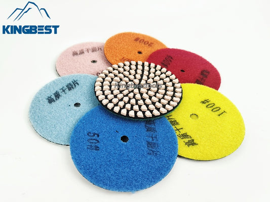 7 Steps Wear Resistant Dry Polishing Pads/Sandpapers 100mm