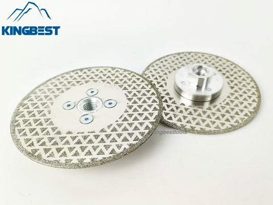 M14 Electroplated Durable Silver Star Saw Blade with Flange