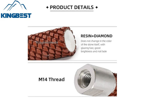 M14 Stone Diamond Resin Drum Wet Polishing Wheels 25mm