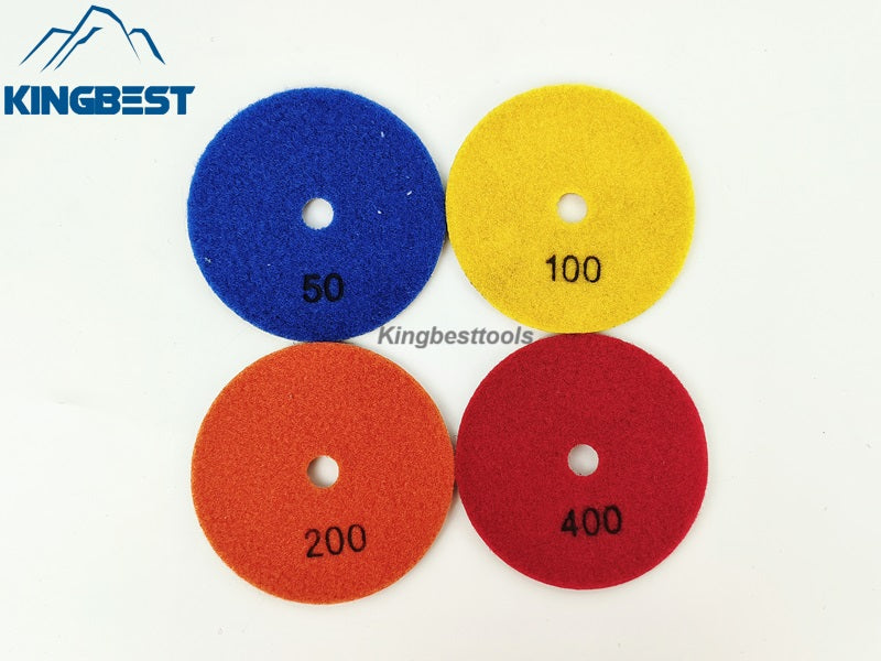 4 Steps Wet Polishing Pads 100mm