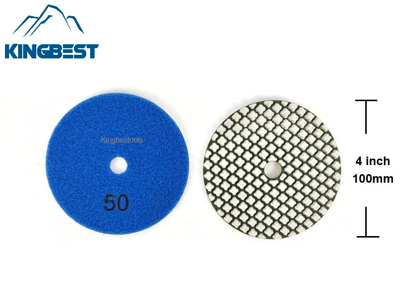 7 steps high quality dry polishing pads 100mm