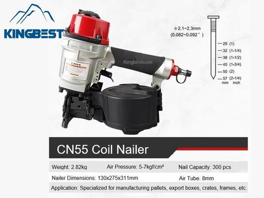 Air Nailer Coil Nailer Pneumatic Tool for Siding Board Wood Working Furniture Free Shipping