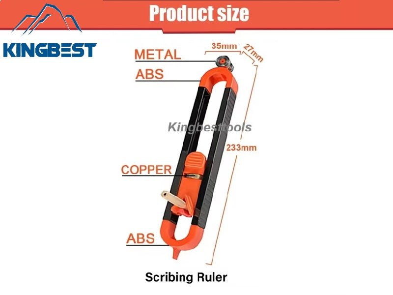 Profile Scribing Ruler Contour Gauge With Lock Adjustable Locking Woodworking Ruler -Free Shipping To US Mainland A01
