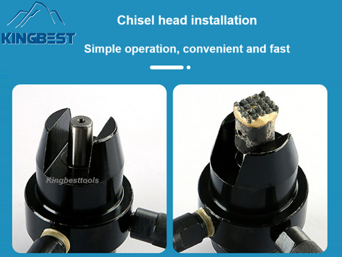 Special alloy chisel head for pneumatic hammer Bushhammered Head