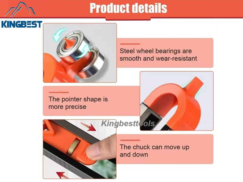 Portable Contour Gauge Measuring Tool With Adjustable Lock Floor Tile Woodworkers Edge Rule Template-free shipping