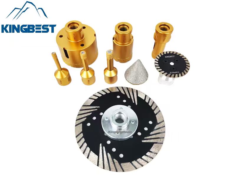 9 PCS Universal Diamond Bit Set Cutting Grinding and Drilling Kit with M14 Free Shipping