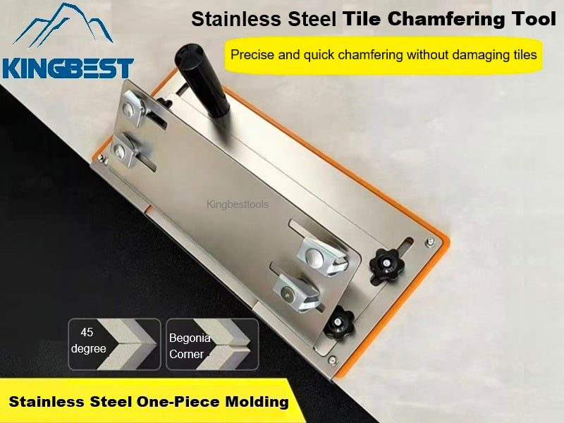 Stainless steel Multifunctional Tile Beveling Bracket 45 Degree chamfering Plate Free Shipping