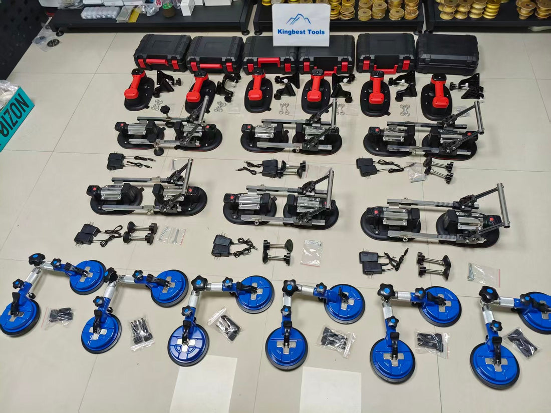 Suction cup tools for leveling and tightening large stone slabs ,ready to Korea!