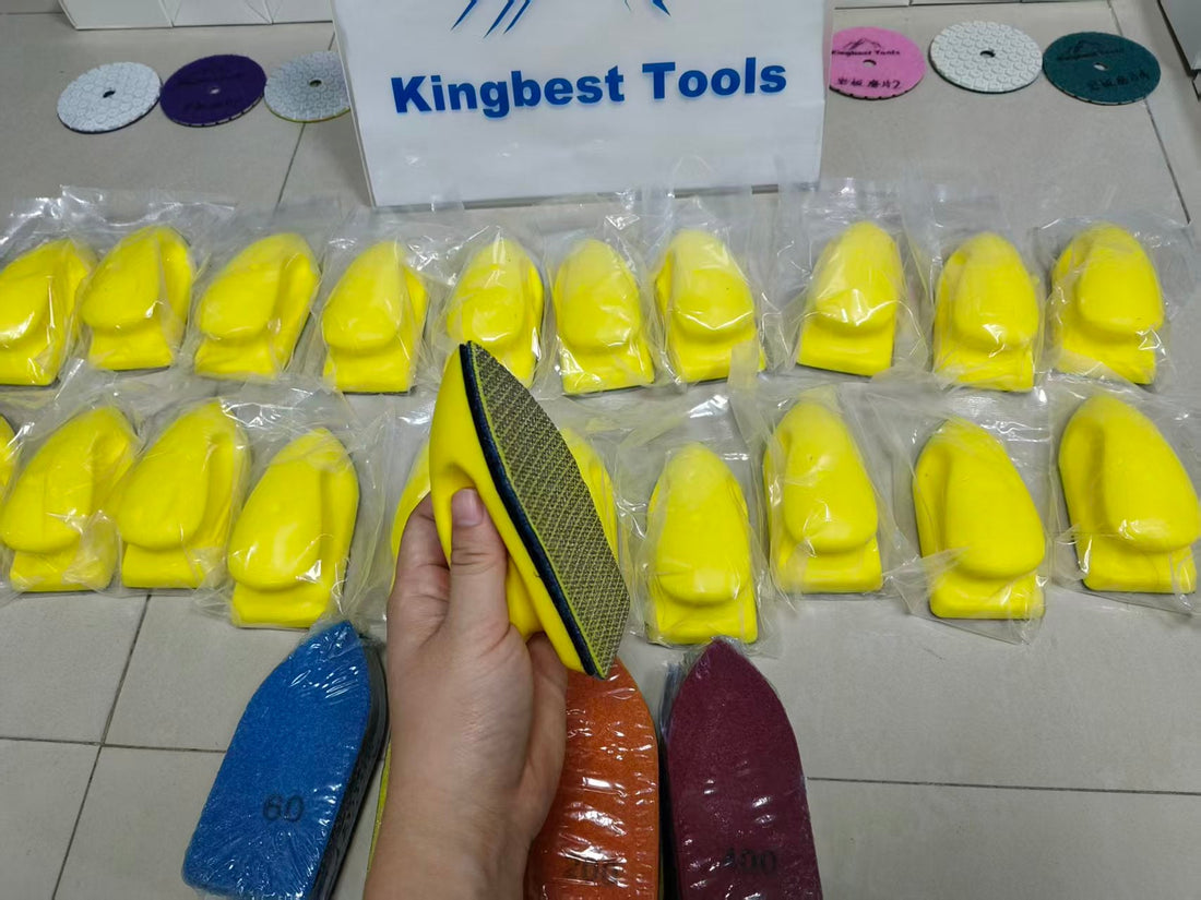 hand grinding pads for grinding stone slabs' edges