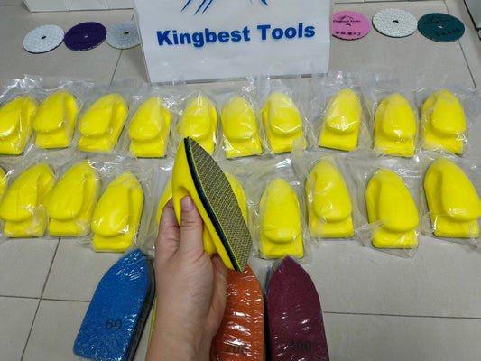 hand grinding pads for grinding stone slabs' edges