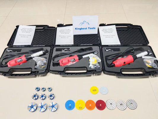 Mini grinder for cutting and polishing edges and corners of tiles