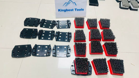 Frankfurt Brush for Granite Marble Slabs Brush Holder Ready to USA