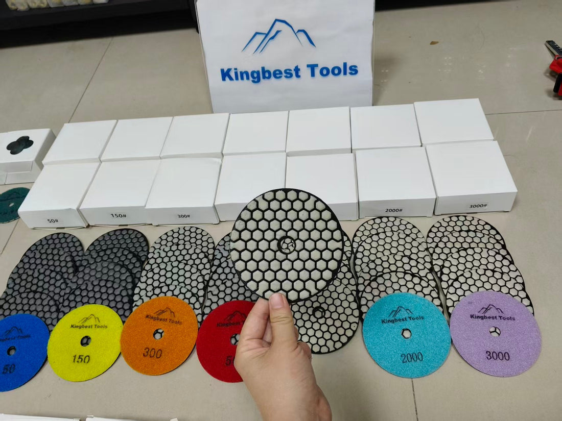 Dry stone slab polishing pads ready to Palestine