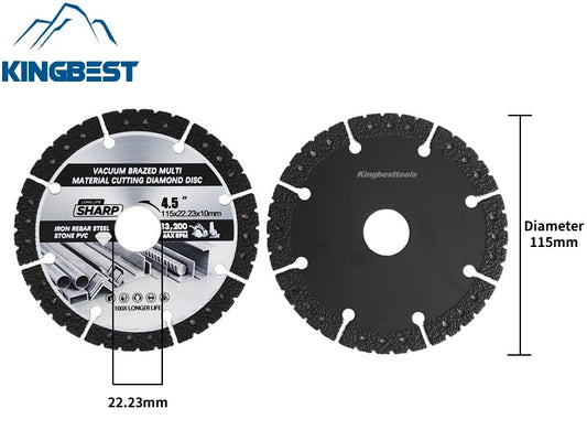 Black Vacuum Brazed Multi Stone and Iron Cutting Disc