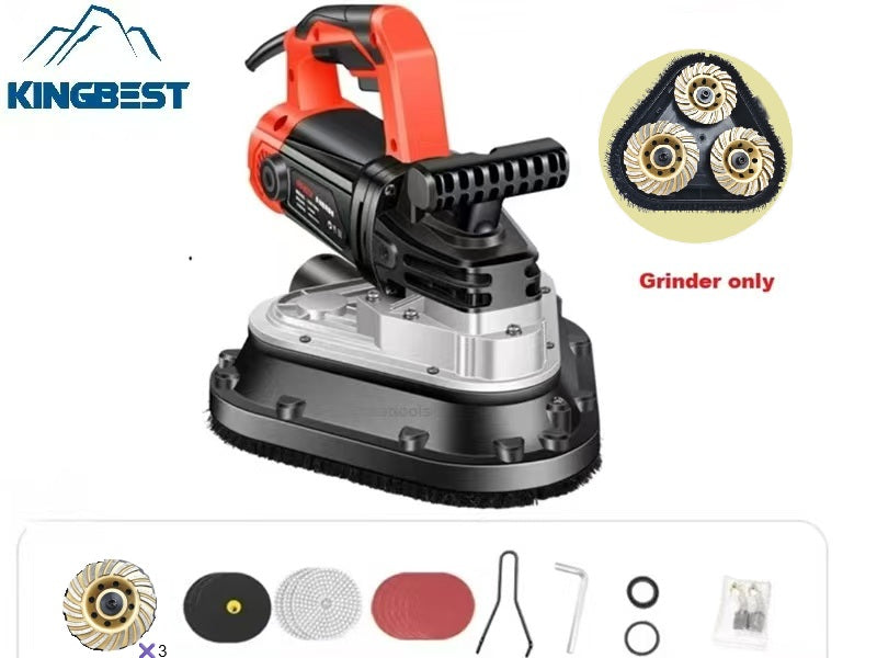 3-Head Concrete Grinder Six-Speed Dust-free Machine for Floor Free Shipping