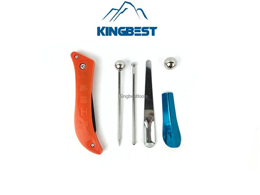 Tile grout cleaning and sealing tool set-press ball joint cleaner