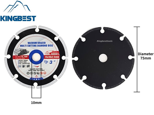 75mm Metal Rebar Vacuum Brazed Multi Cutting Diamond Disc
