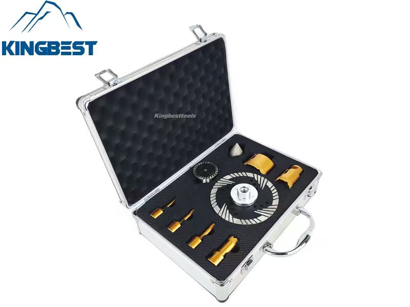 9 PCS Universal Diamond Bit Set Cutting Grinding and Drilling Kit with M14 Free Shipping