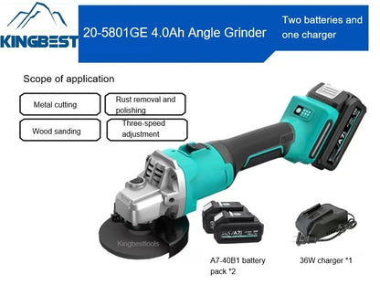 Lithium battery angle grinder, electric hand grinder, rechargeable grinding and cutting machine free shipping.