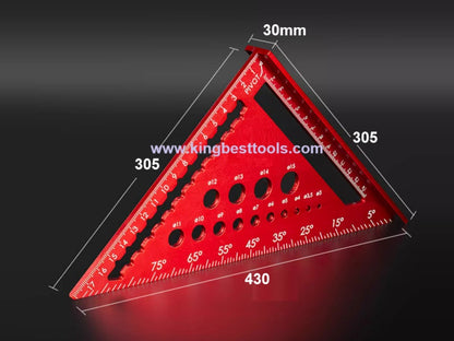 7inch/12inch Multifunctional Aluminum Triangle Ruler 90 Degree Right Angle Ruler 45 Degree Angle Ruler High Precision Free Shipping to US Mainland Only A01