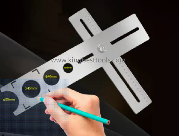 Locating Ruler Adjustable Tile Locator