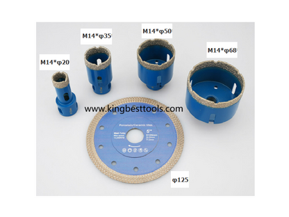 Diamond Bits For Tiles and Marble Set 4+1 ~Free Shipping to US Mainland Only A01