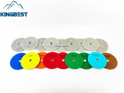 9 steps High Quality Wet Polishing Pads/Sandpapers 100mm