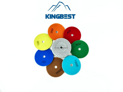 7 steps High Quality Wet Polishing Pads/Sandpapers 100mm