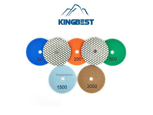 7 steps high quality dry polishing pads 100mm