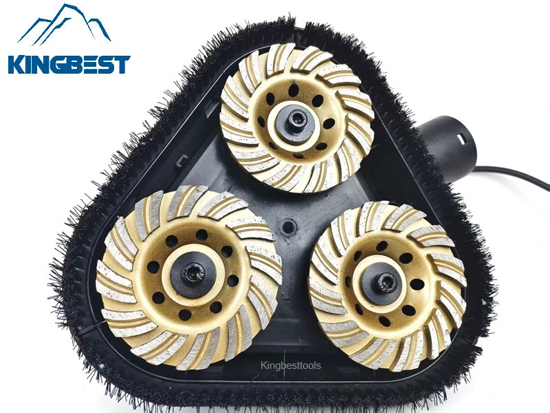 3-Head Concrete Grinder Six-Speed Dust-free Machine for Floor Free Shipping A01 A02