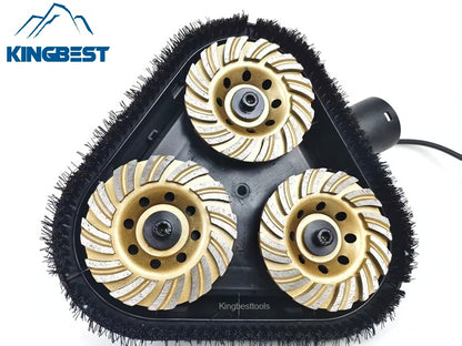 3-Head Concrete Grinder Six-Speed Dust-free Machine for Floor Free Shipping A01 A02