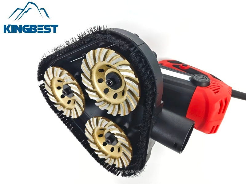 3-Head Concrete Grinder Six-Speed Dust-free Machine for Floor Free Shipping A01 A02