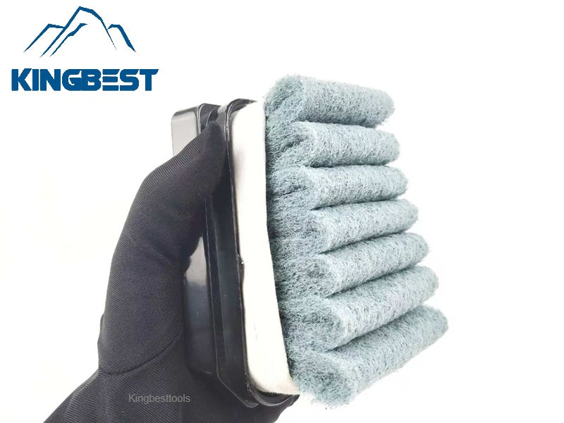 Horseshoe-shaped matte surface abrasive fiber brush,  trapezoidal matte surface brush,  Frankfurt sponge brush