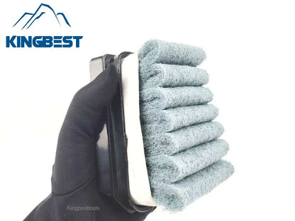 Horseshoe-shaped matte surface abrasive fiber brush,  trapezoidal matte surface brush,  Frankfurt sponge brush