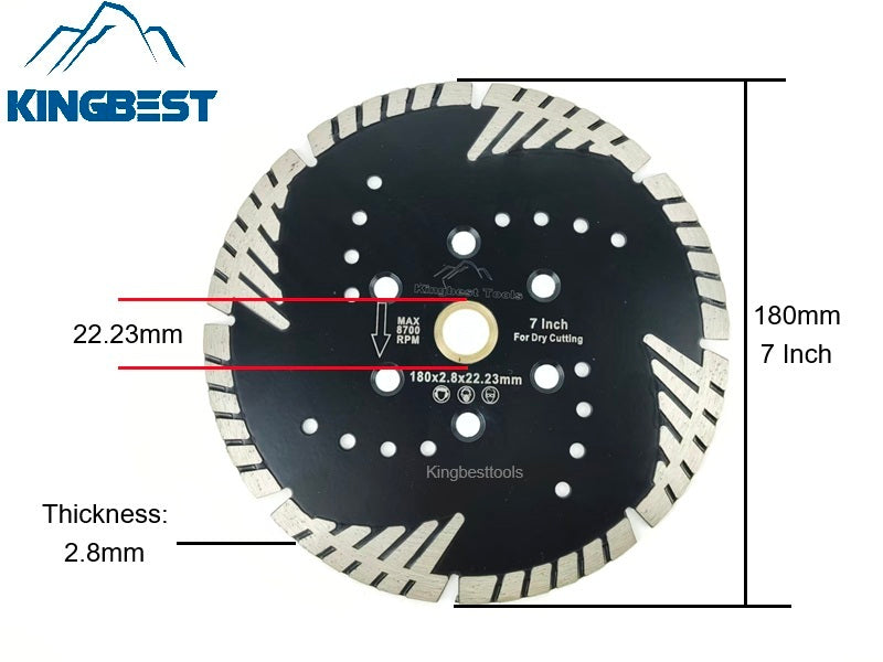 Diamond saw blades for grooving and polishing granite and marble, as well as for stone processing