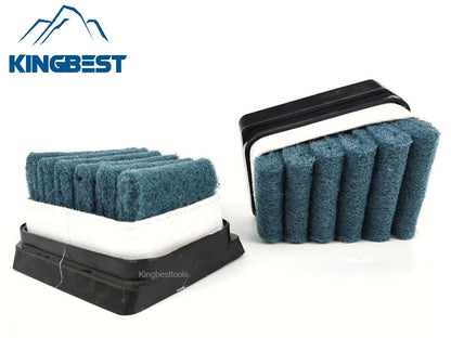 Horseshoe-shaped matte surface abrasive fiber brush,  trapezoidal matte surface brush,  Frankfurt sponge brush