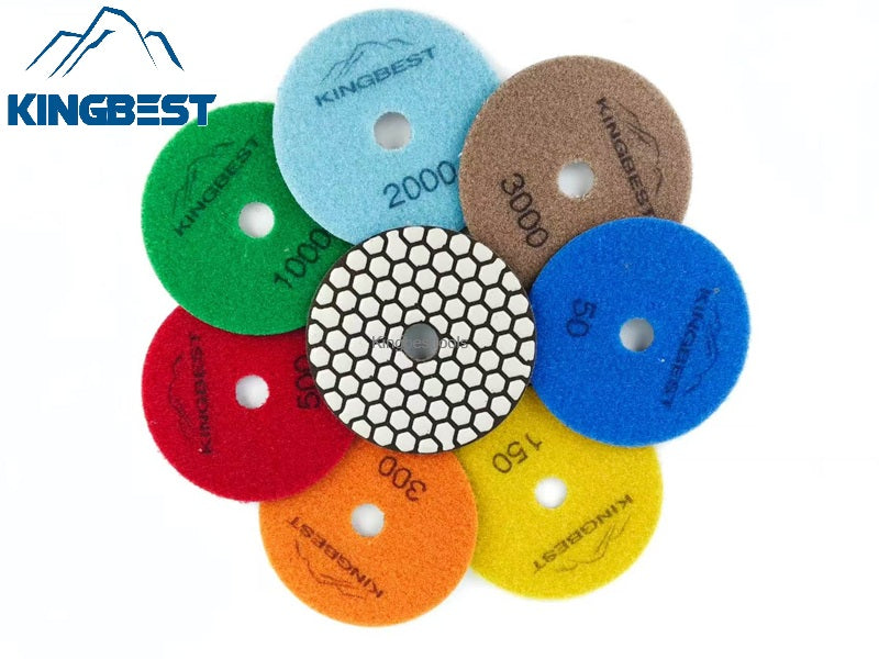 Dry Polishing Pads 100mm (3 sets a pack) - Free Shipping