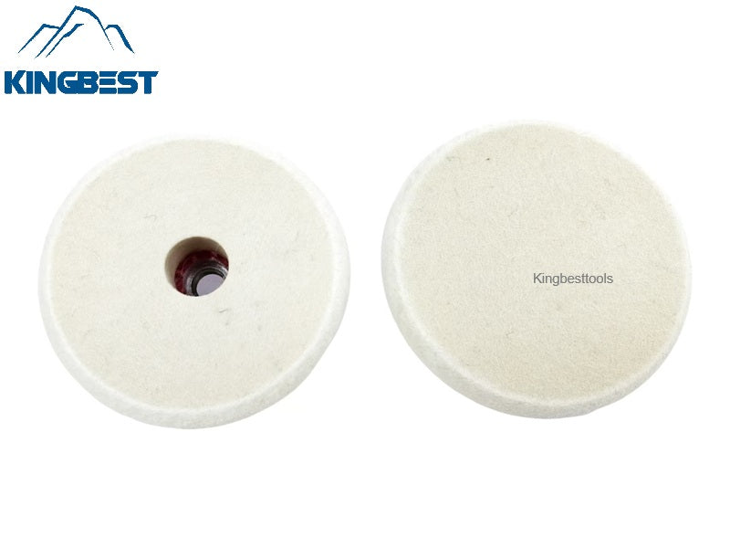 Rounded wool wheel & mirror polishing wheel