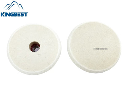 Rounded wool wheel & mirror polishing wheel