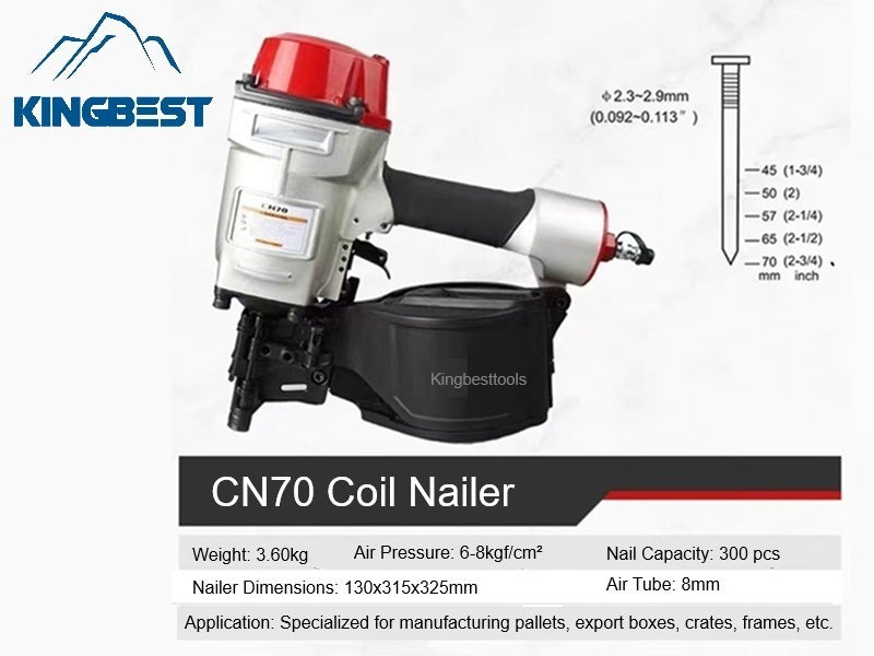 Air Nailer Coil Nailer Pneumatic Tool for Siding Board Wood Working Furniture Free Shipping A01 A02