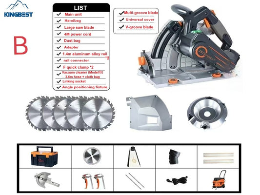 New portable brushless track saw, professional woodworking precision circular track saw free shipping A01/A02