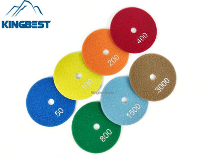 7 steps dry polishing pads 100mm