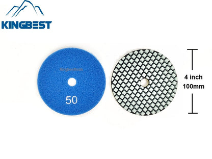 7 steps dry polishing pads 100mm