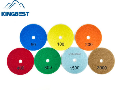 7 steps high quality dry polishing pads 100mm