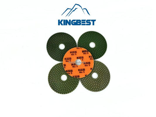 KGS 5 steps wet polishing pads 125mm polishing marble, granite, quartz and concrete.