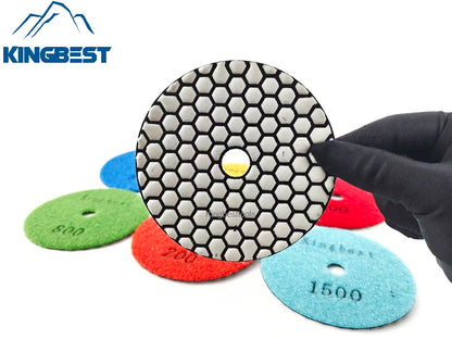 7 Step Dry Polishing Pads/Sandpapers 100mm